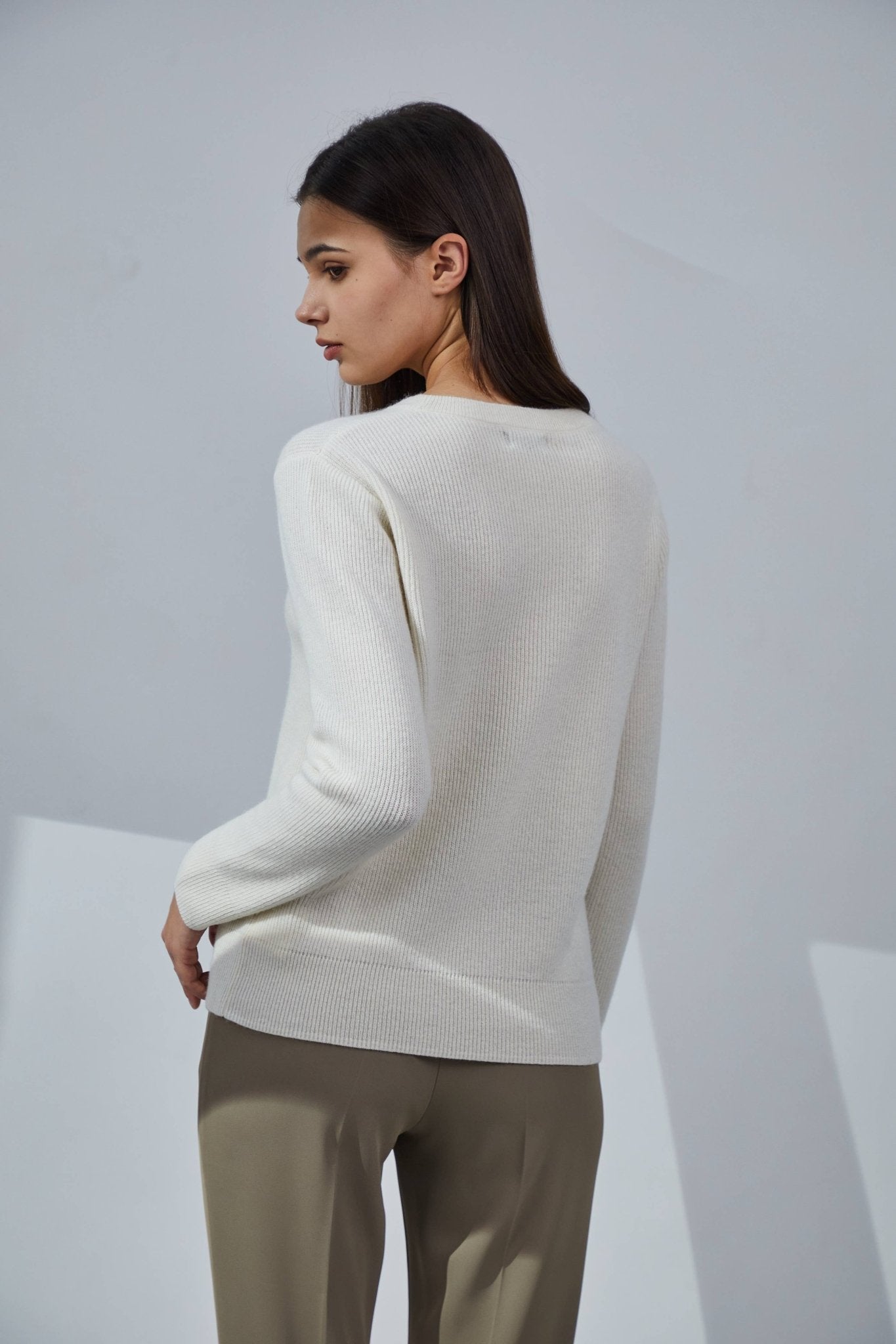 COMING SOON Ribbed Crewneck Cashmere Sweater - The OffingerPissenlit