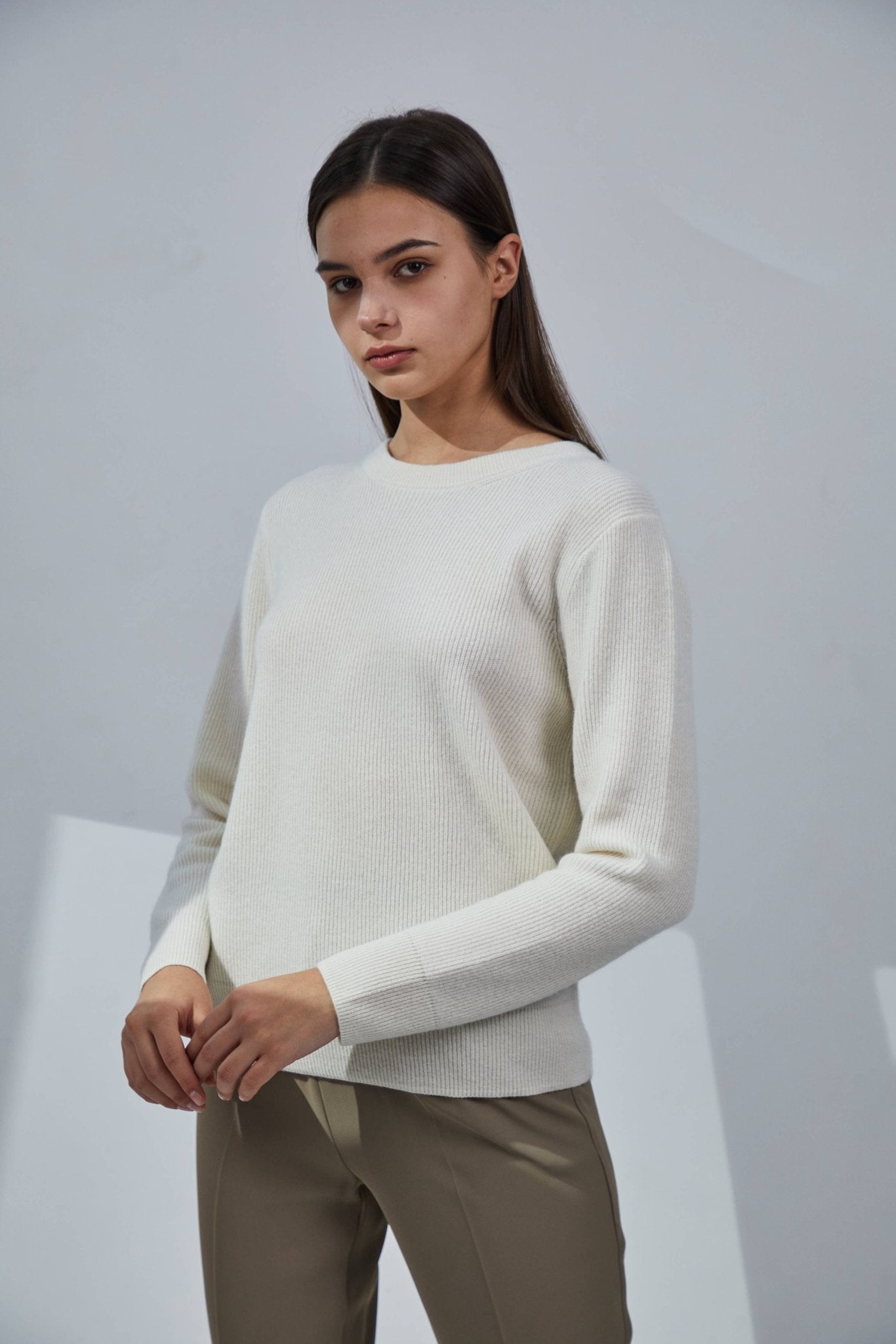 COMING SOON Ribbed Crewneck Cashmere Sweater - The OffingerPissenlit