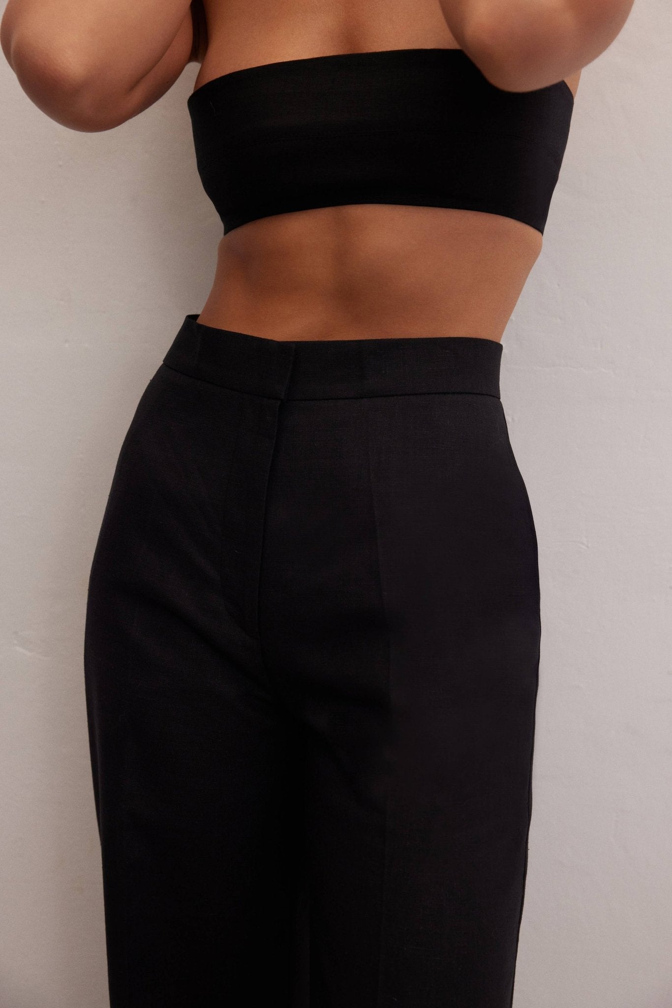 Nyx Pants | High-Waisted Linen Trousers - The OffingerLe Cle