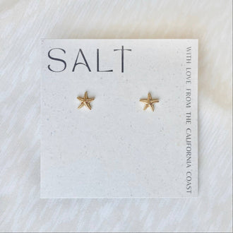 STARFISH STUDS | gold | dainty sea star stud earrings - The OffingerSALT by Sarah Curtis