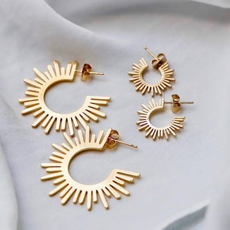 SUN SILHOUETTE HOOPS - The OffingerKatie Waltman Jewelry