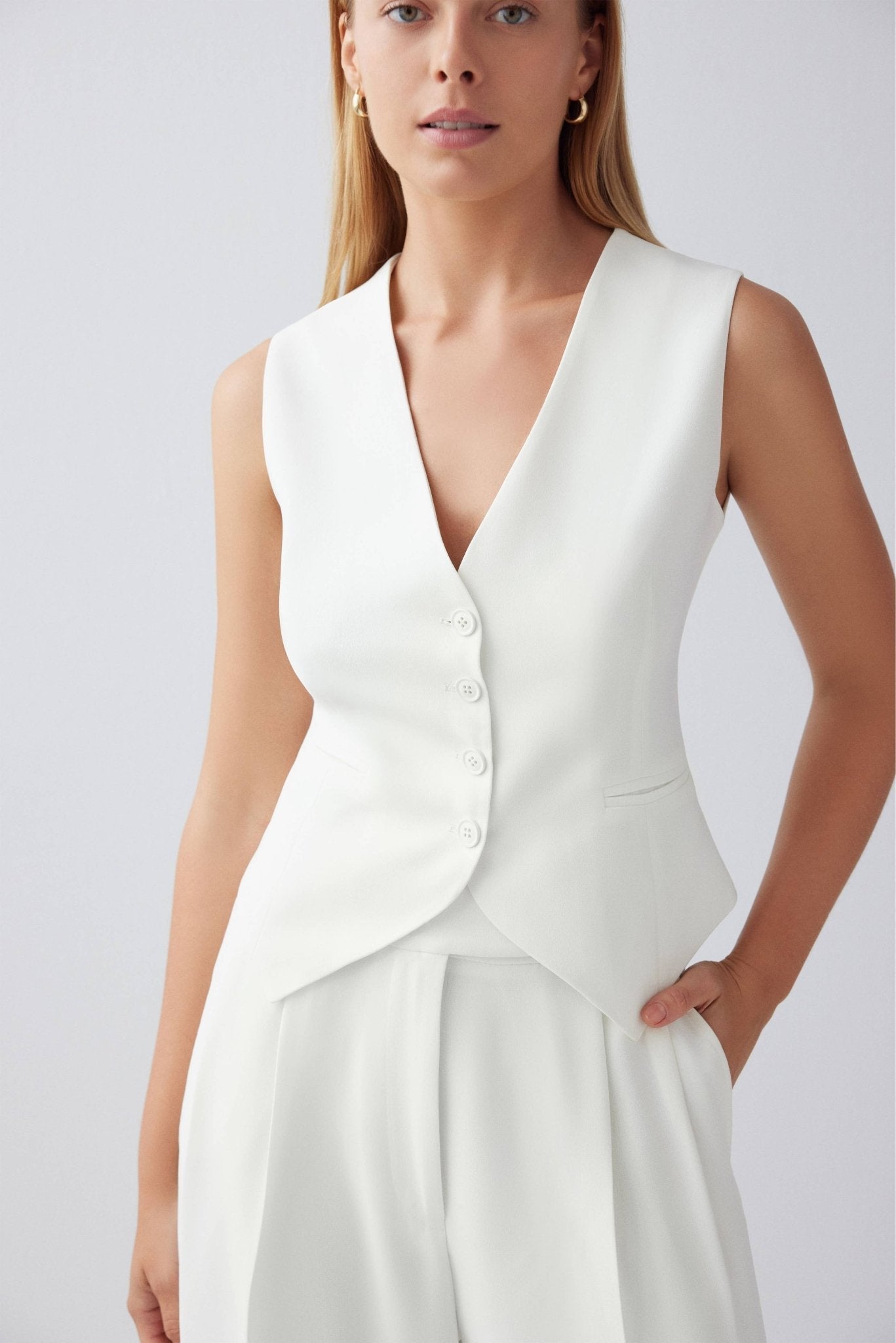 Vie Vest White - The OffingerLe Cle