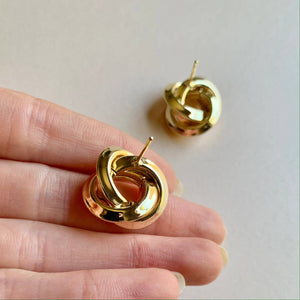 WHY KNOT STATEMENT STUDS | gold | chunky stud earrings - The OffingerSALT by Sarah Curtis