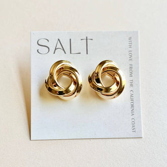 WHY KNOT STATEMENT STUDS | gold | chunky stud earrings - The OffingerSALT by Sarah Curtis