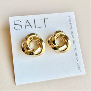 WHY KNOT STATEMENT STUDS | gold | chunky stud earrings - The OffingerSALT by Sarah Curtis